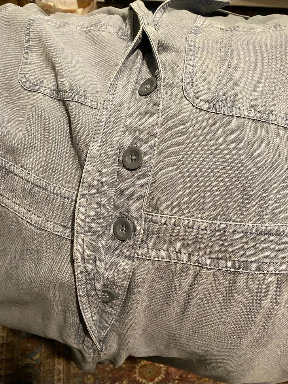Treasure & Bond Utility Boiler Suit. Washed Denim Jumpsuit. Blue/Grey. Size XS. - Picture 8 of 11